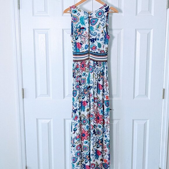 MILLY Women's Sleeveless Maxi Dress  Size M  Multi Color Combo Print - Picture 2 of 7